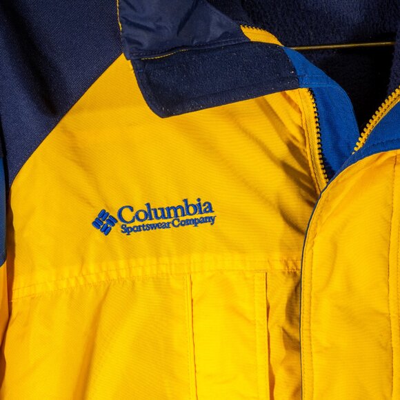Columbia Winter  yellow Jacket  LG Outer shell lined Water Resistance - Picture 12 of 16